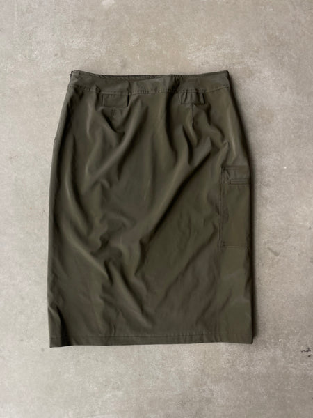 Moss Green Nylon Skirt