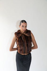 Faux Fur Zip Up Vest