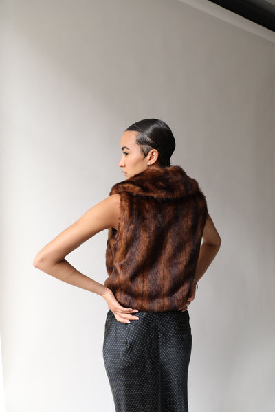 Faux Fur Zip Up Vest