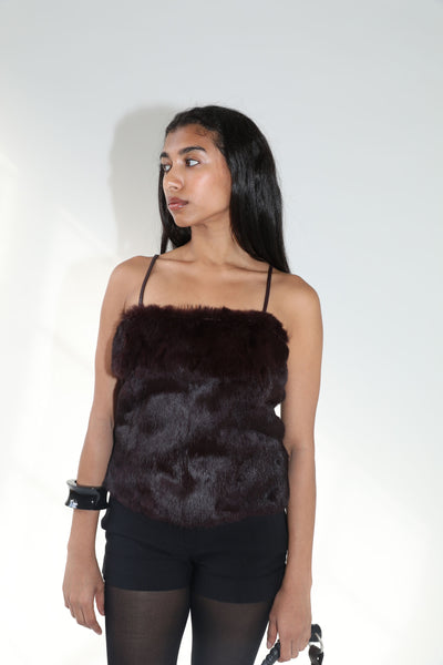 Plum Fur Top