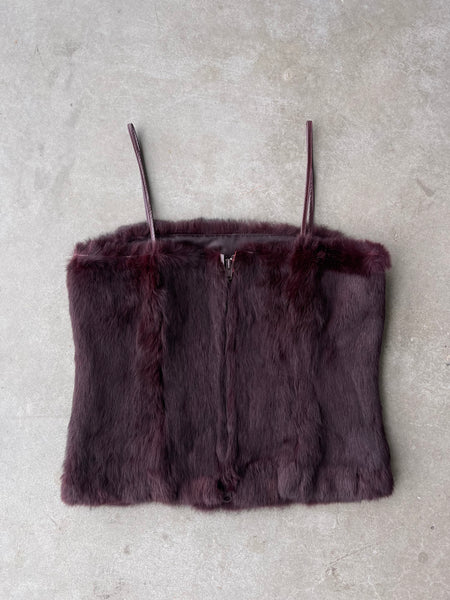 Plum Fur Top