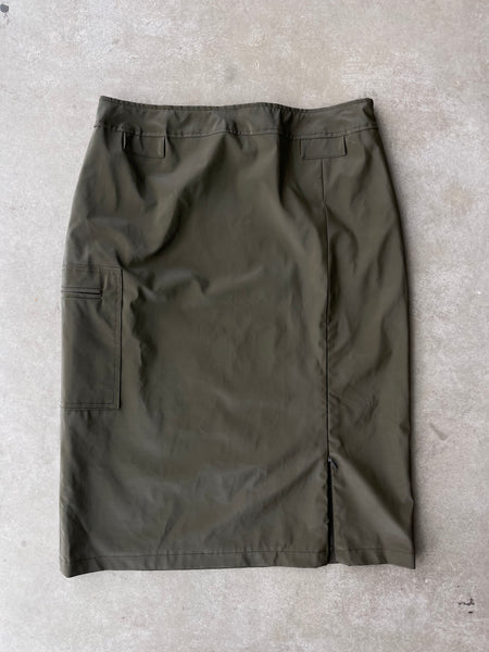 Moss Green Nylon Skirt