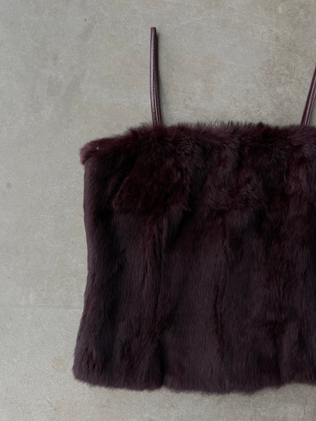 Plum Fur Top