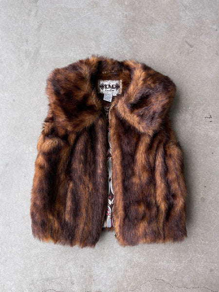 Faux Fur Zip Up Vest