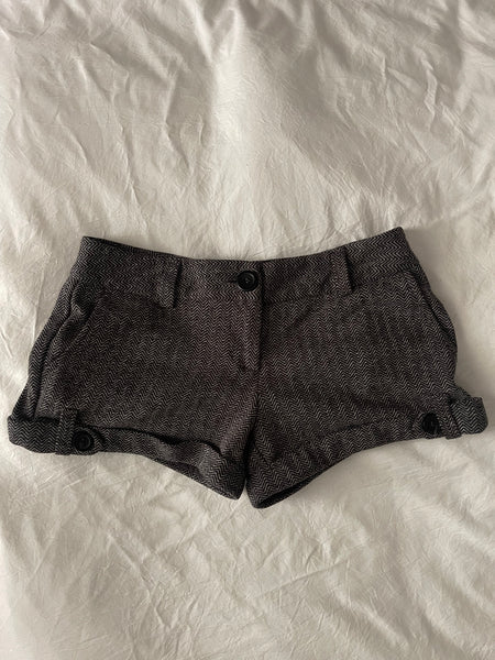 Wool Blend Mini Shorts